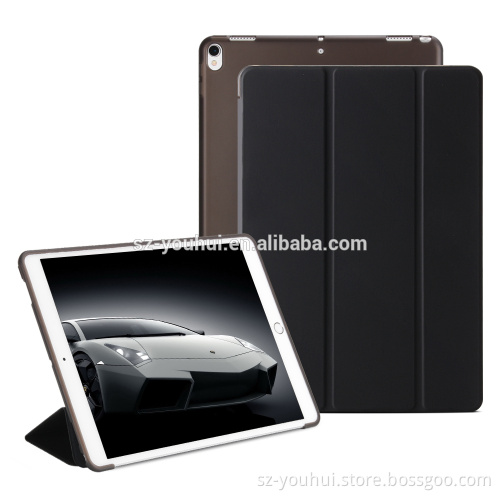 New Arrival Ultra Thin Fold Back Stand Leather Smart Cover for iPad Pro 10.5 2017 With Soft TPU bottom case